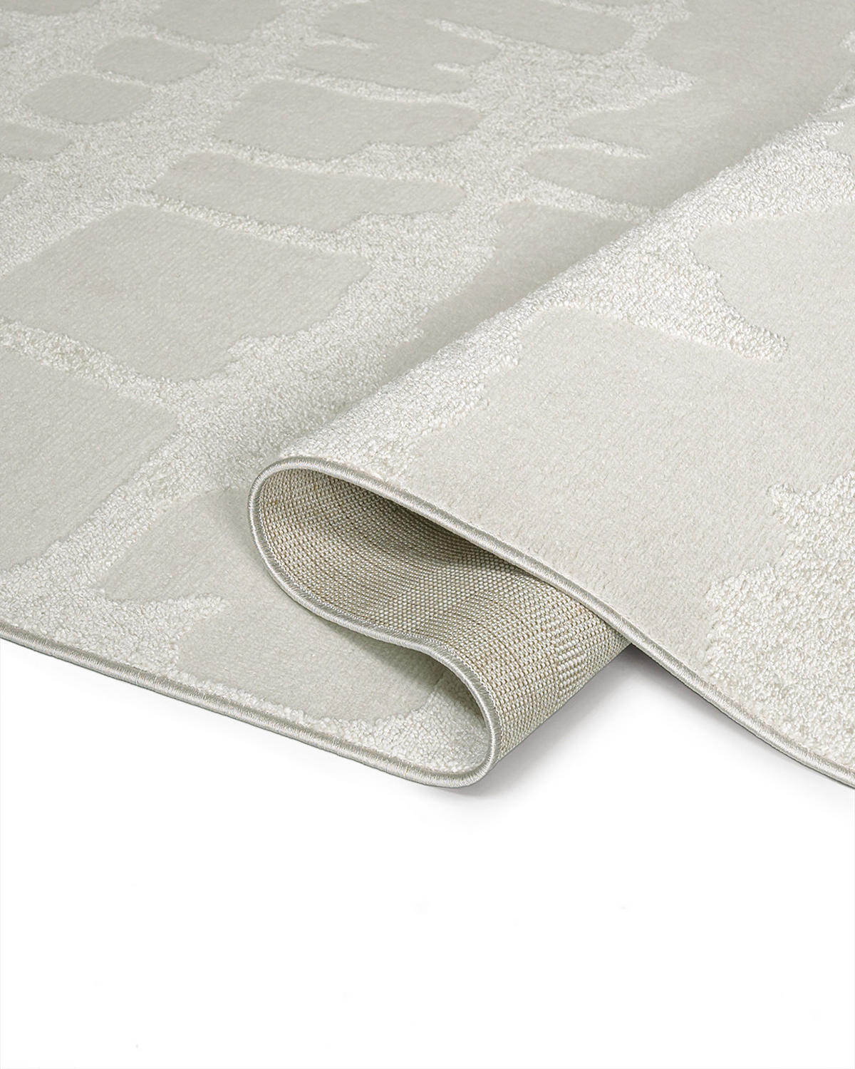 TEPPICH Mataro Selva Mazovia 160x230cm Creme Grau Abstrakt Kurzflor - Creme, Textil (160/230cm) - Mazovia