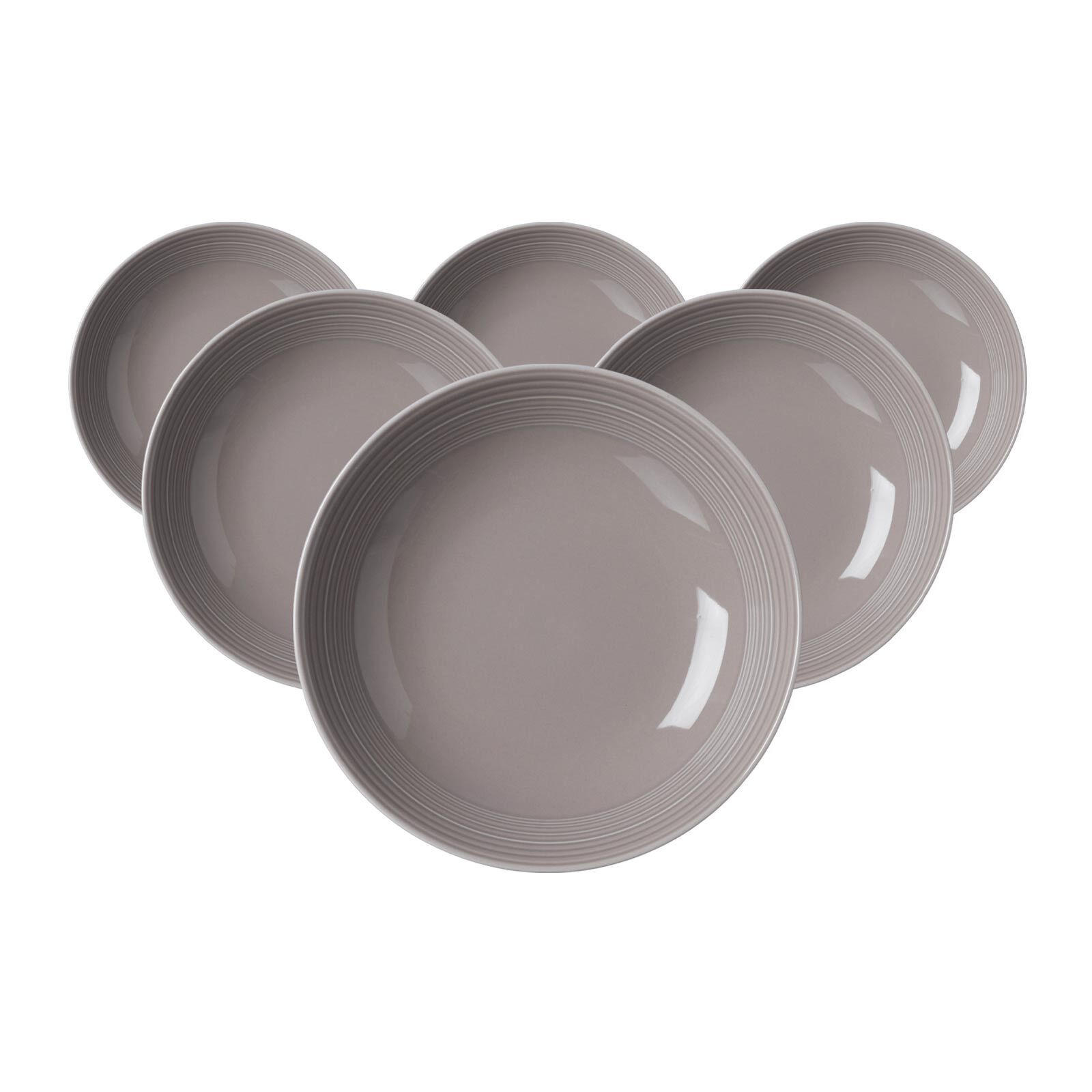 SUPPENTELLER Levi Grau ø 22 cm 6er Set - Grau, Keramik (22cm) - Ritzenhoff Breker