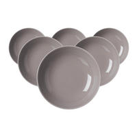 SUPPENTELLER Levi Grau ø 22 cm 6er Set - Grau, Keramik (22cm) - Ritzenhoff Breker