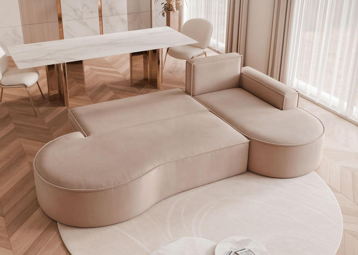 ECKSOFA SOFIA mit Schlaffunktion und Bettkasten Braun - Braun, Holzwerkstoff/Kunststoff (277/157cm) - Idohome