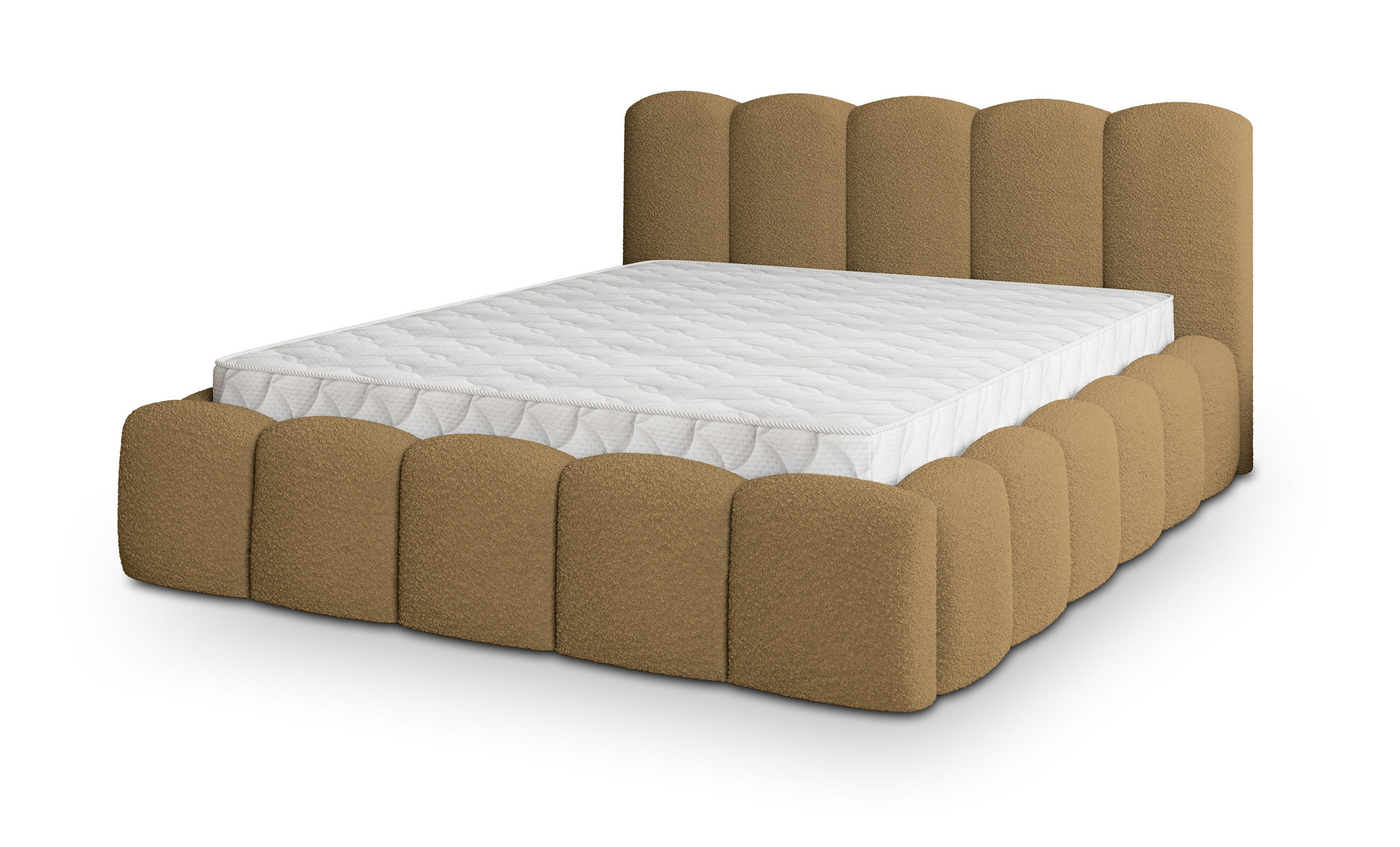 POLSTERBETT FALINA 180x200 cm mit Bettkästen - Orange - Orange, Holz (180/200cm) - MASSENO