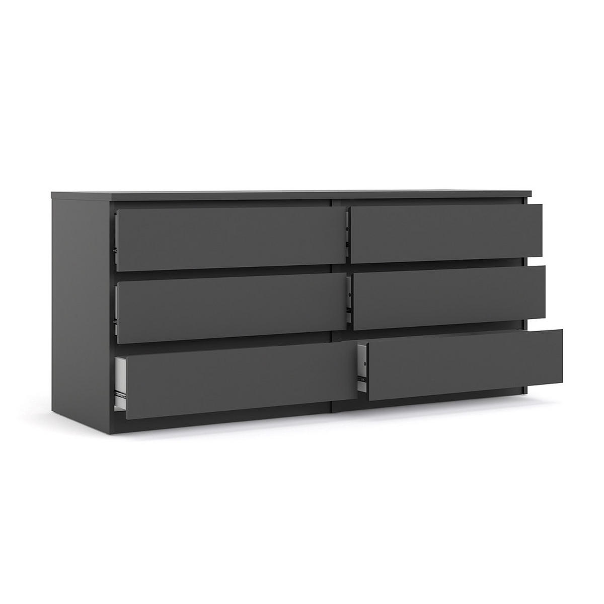 KOMMODE Schwarz - Schwarz, Holzwerkstoff (154/70/50cm) - ebuy24