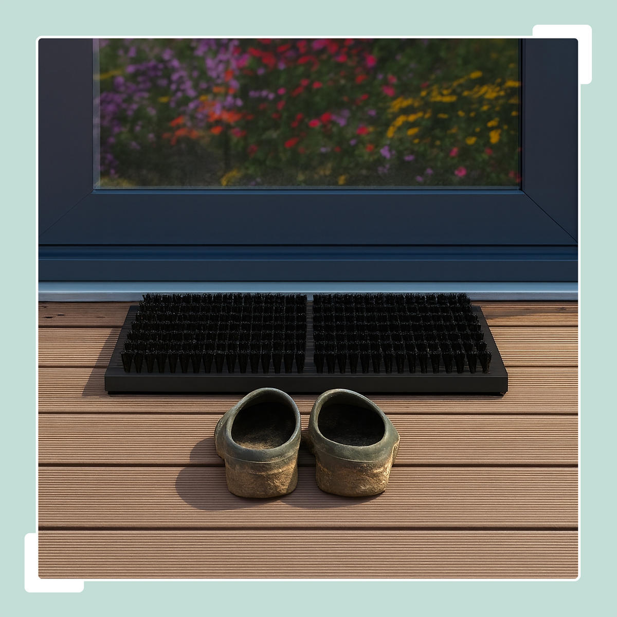 ŠKRABKA na obuv - černá, kov/dřevo (59/4.5/36cm) - Relaxdays