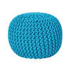 STRICK-POUF türkis, 40/40/35 cm - Türkis, Textil (40/35/40cm) - Homescapes