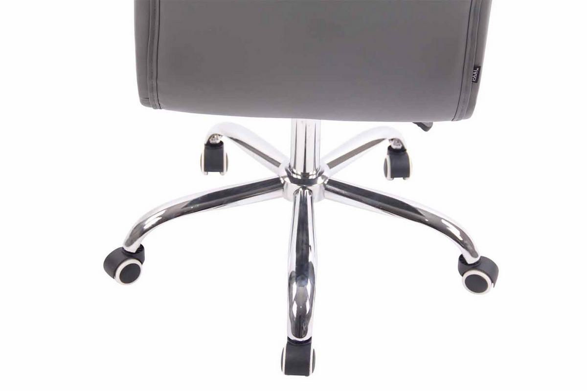 BÜROSTUHL Deal, Kunstleder Grau - Grau, Textil/Metall (56/104/62cm) - TPFLiving