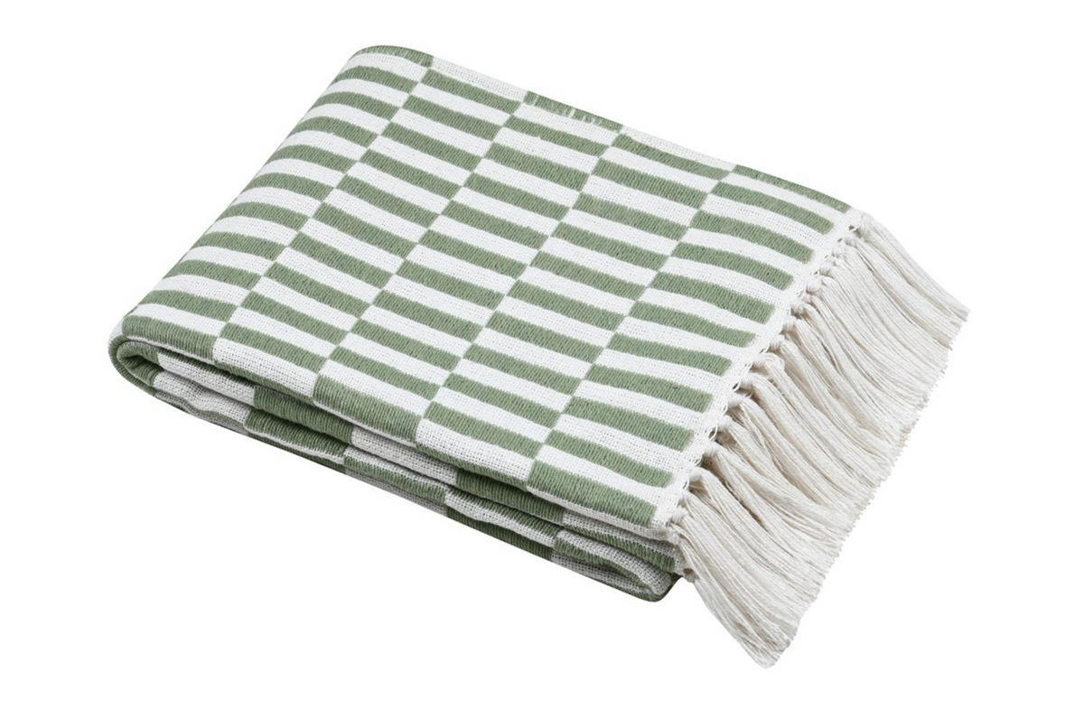 DECKE Sweetlove 125/150 cm - Grün, Naturmaterialien (150/125cm)