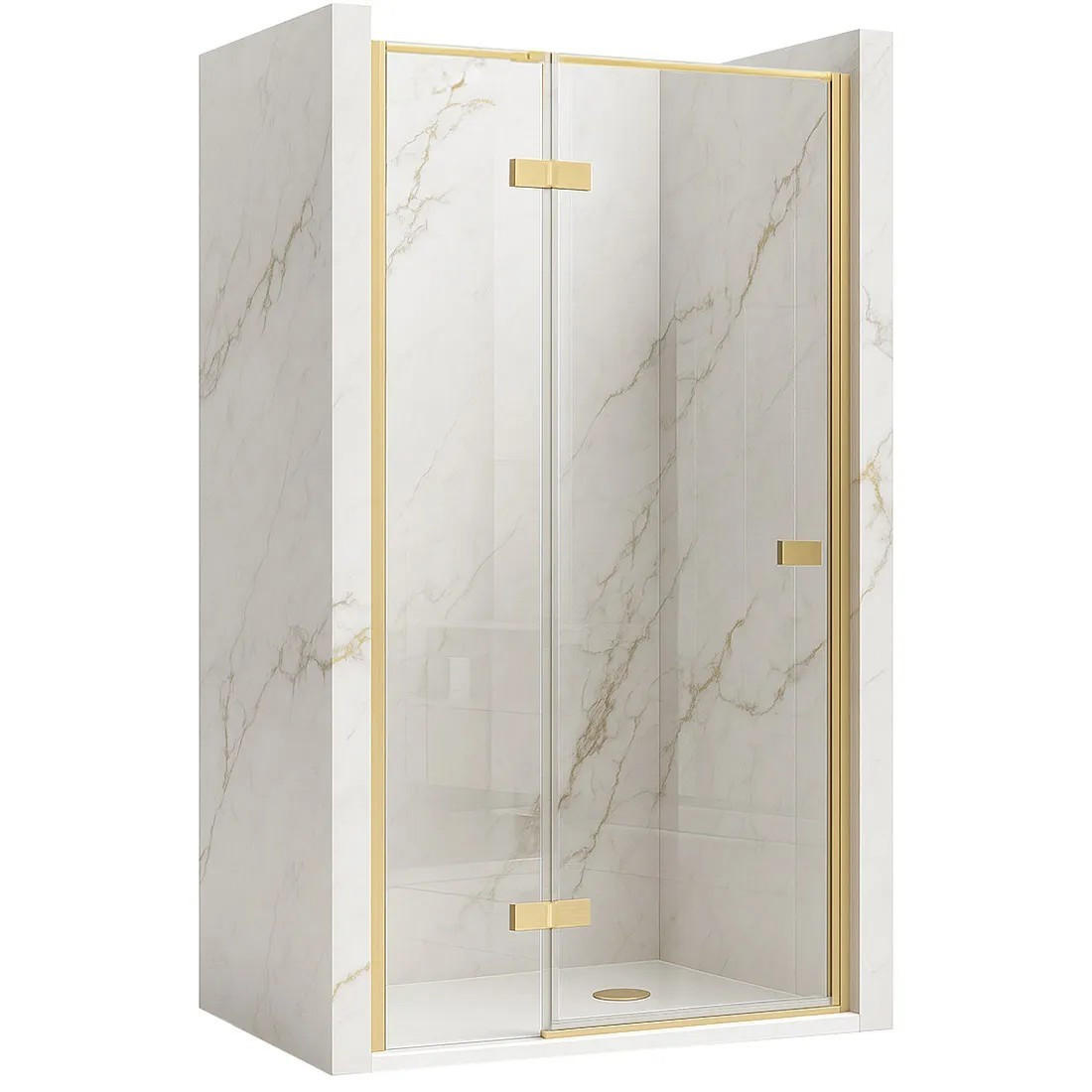 REA Duschtür Gold 0.6x200 cm
