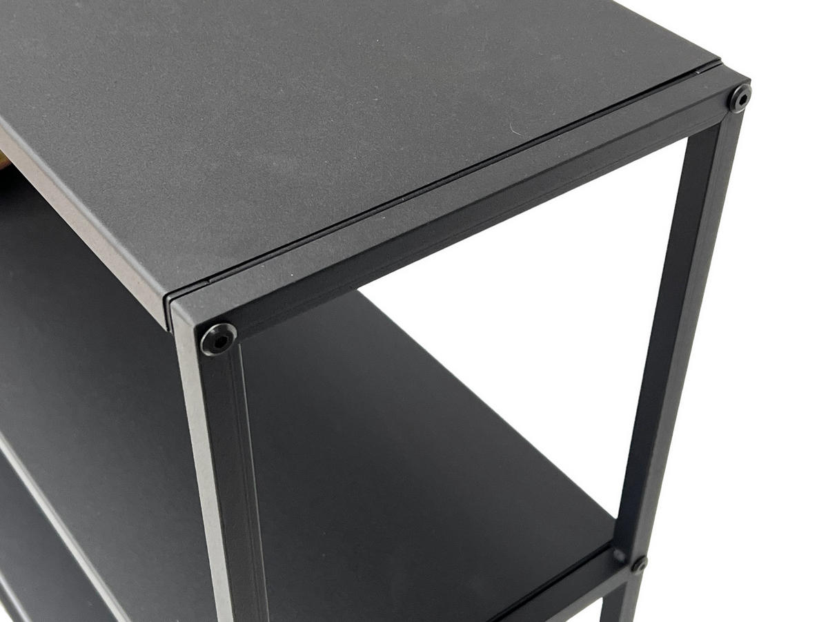KONSOLENTISCH Metall Schwarz mit 3 Ebenen 140 x 70 x 25 cm - Schwarz, Metall (140/70/25cm) - DanDiBo
