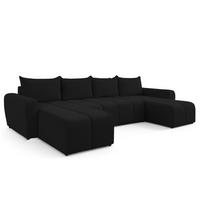 WOHNLANDSCHAFT Ferrande Schwarz 318/149/91 cm mit Bettkasten Schlaffunktion Relaxfunktion - Schwarz, Kunststoff/Textil (318/91/149cm) - AX Living
