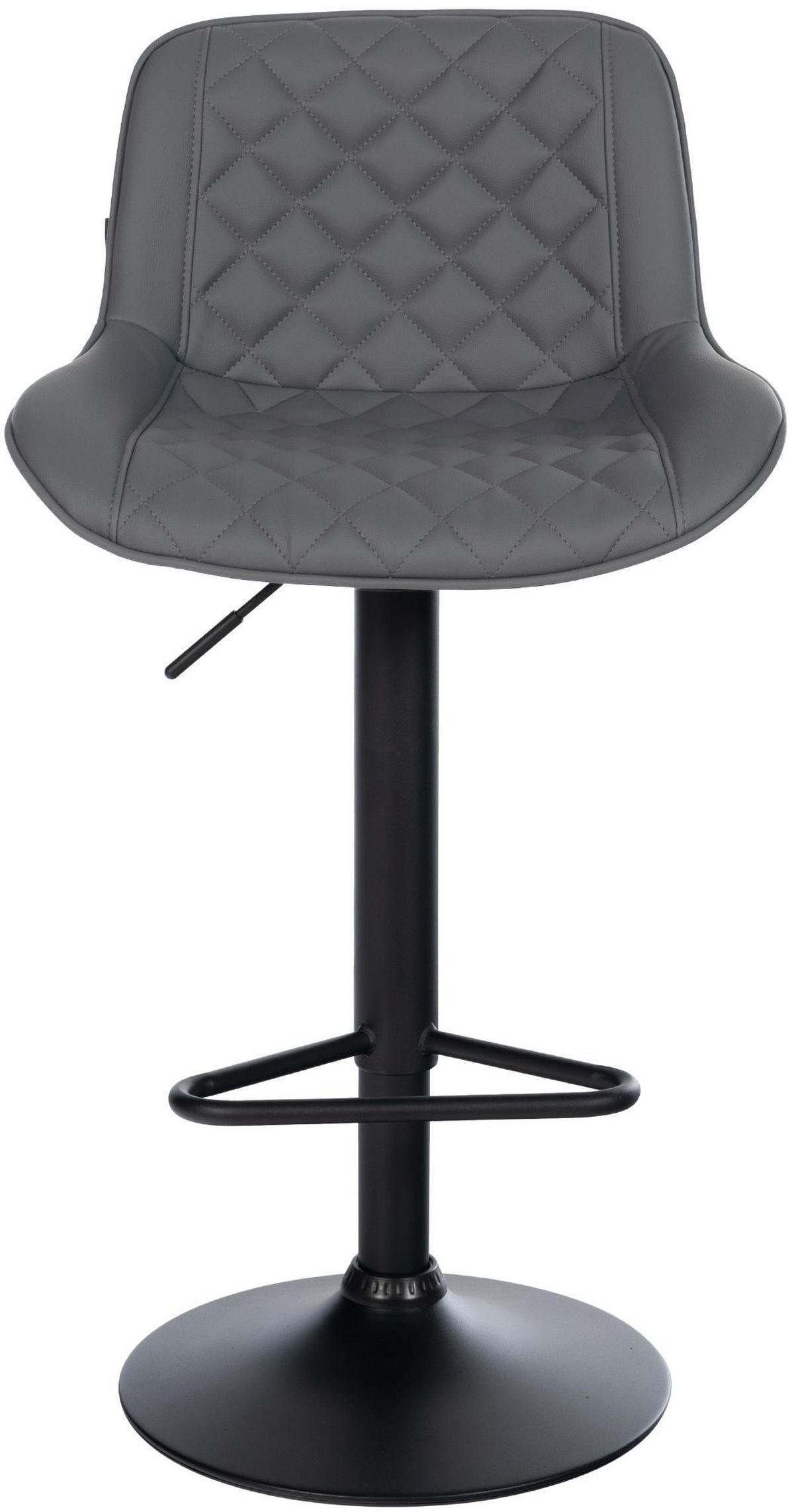 BARHOCKER Lederlook Grau - Schwarz/Grau, Textil/Metall (50/84/52cm) - CLP