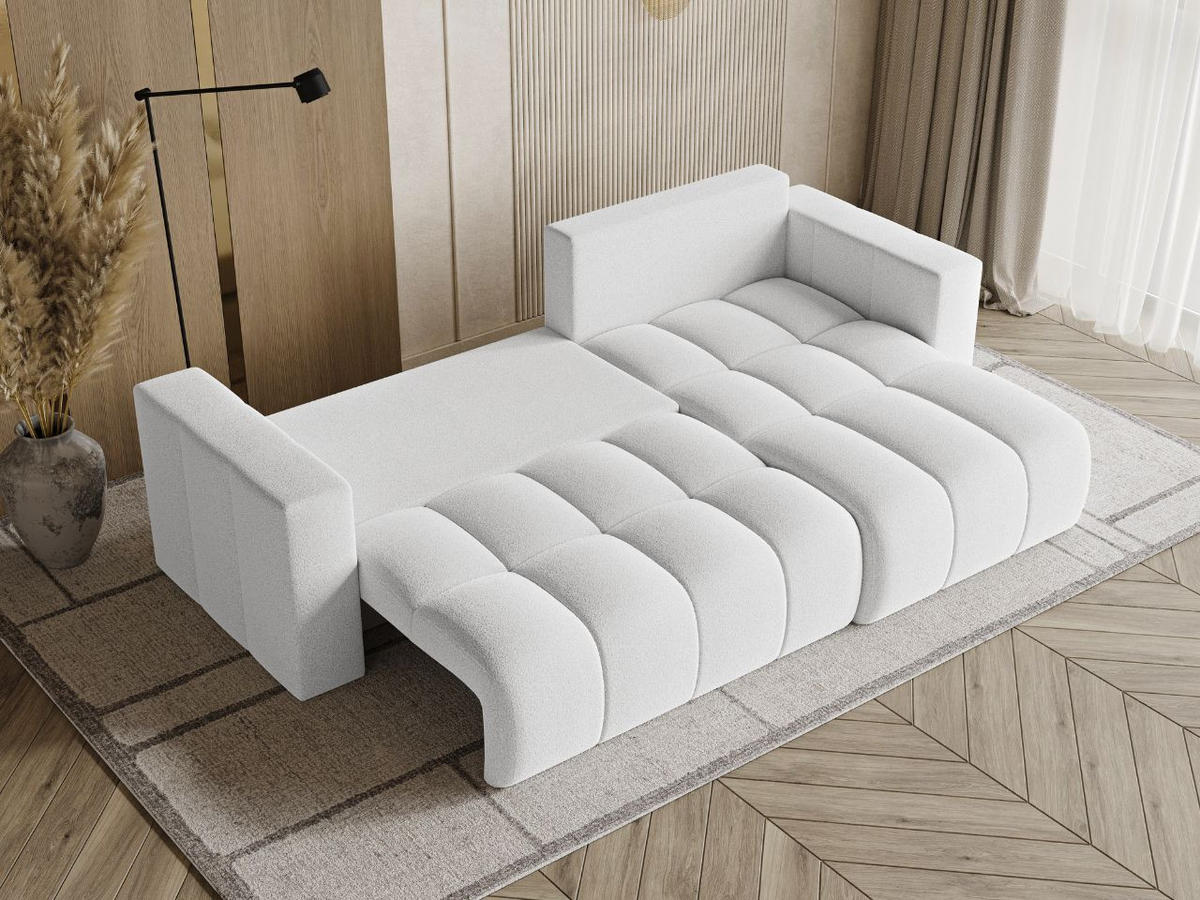 ECKSOFA Neva Weiß - Weiß, Holz/Textil (280/170cm) - Graingold