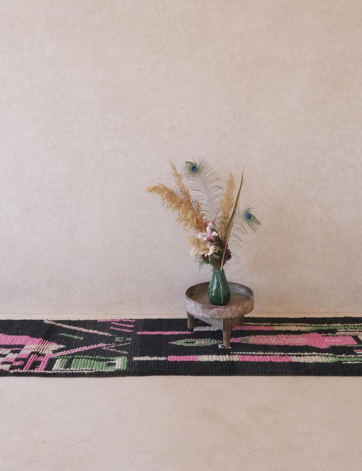 BERBERTEPPICH aus reiner Wolle 74x 344 cm - Pink, Naturmaterialien (74/344cm) - AFK Living