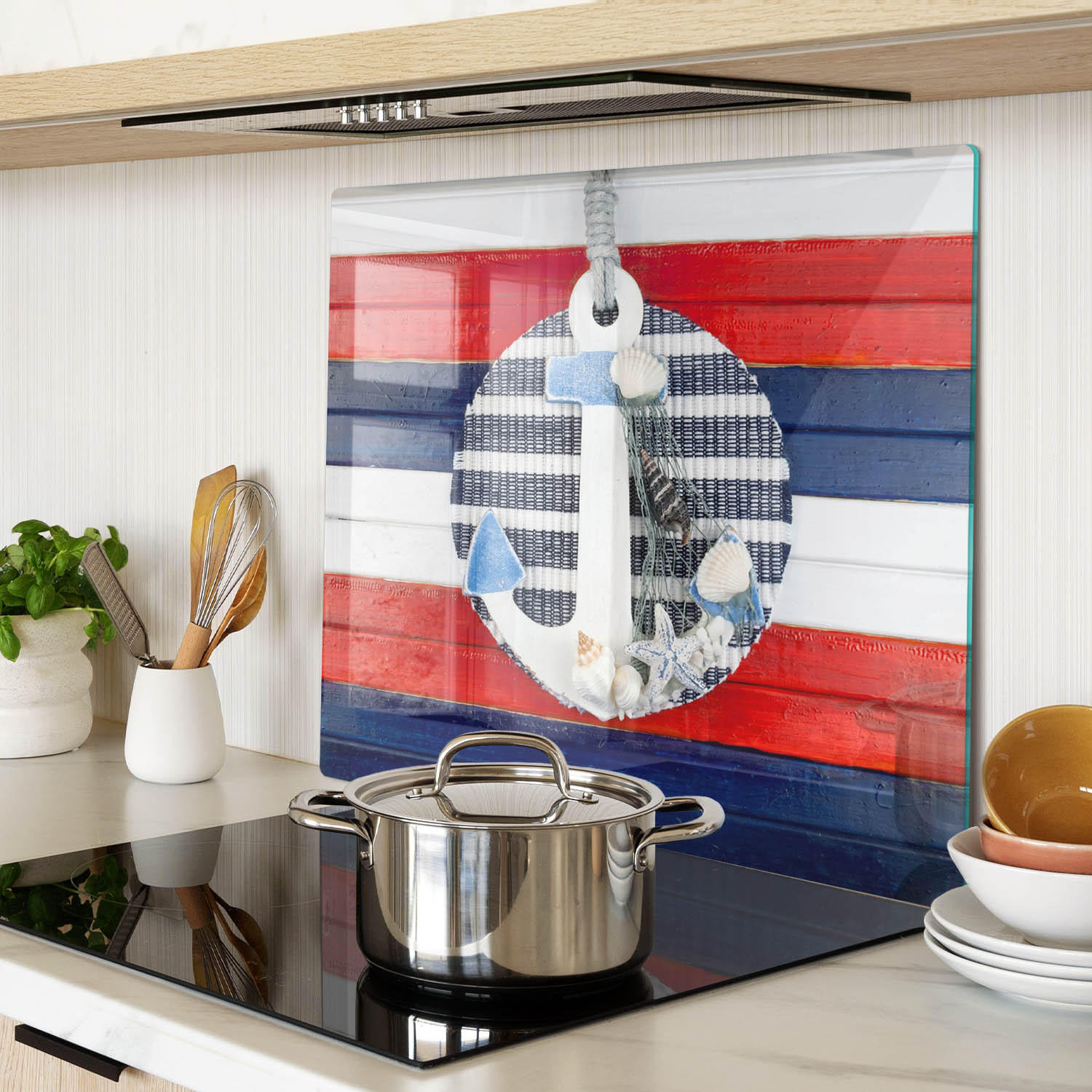 GLASPLATTE 60x52 cm Anker - Multicolor, Glas (60/0.4/52cm) - TULUP