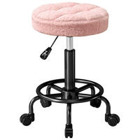 DREHHOCKER DE-09825 höhenverstellbar, 360° drehbar Rosa - Pink, Metall (50/66/50cm) - ComfortXL