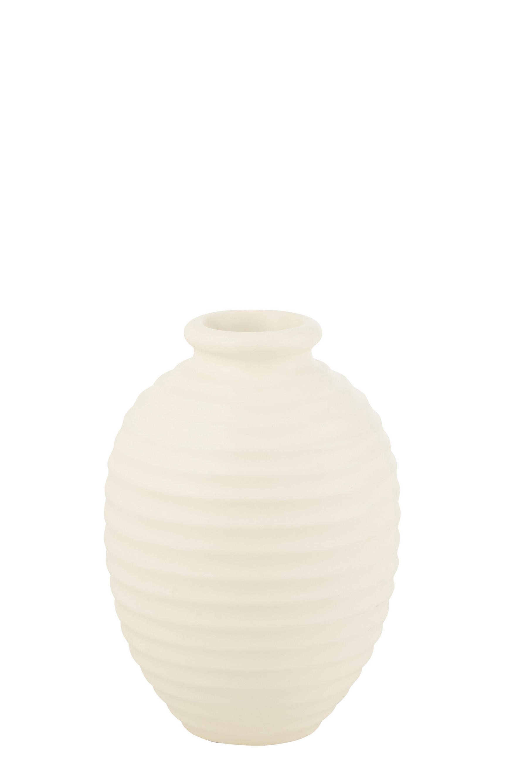 BLUMENTOPF OVAL - Töpferei - Weiß - S - Ø 35 cm - Weiß, Keramik (35/52cm) - J-Line
