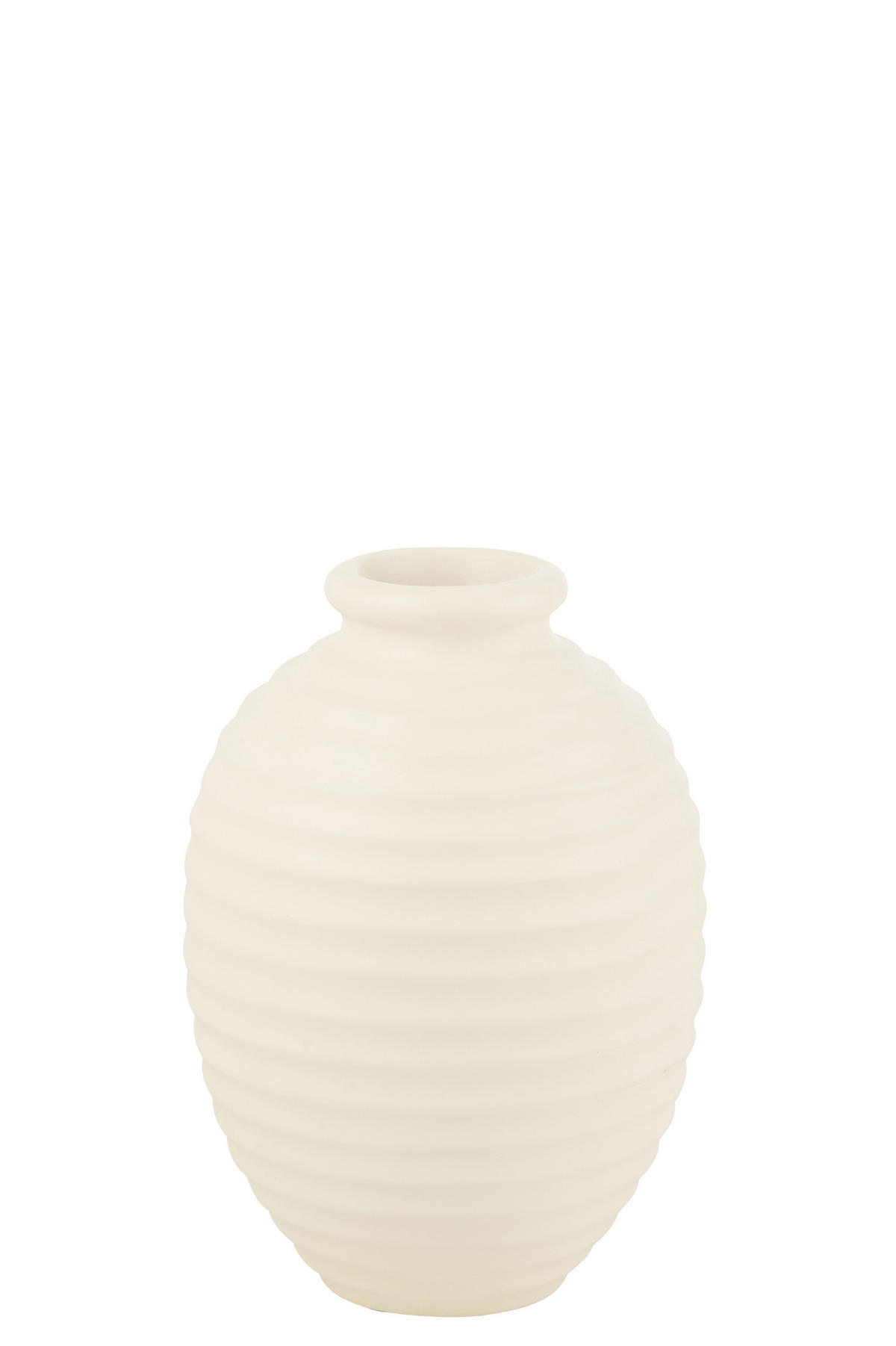 BLUMENTOPF OVAL - Töpferei - Weiß - S - Ø 35 cm - Weiß, Keramik (35/52cm) - J-Line