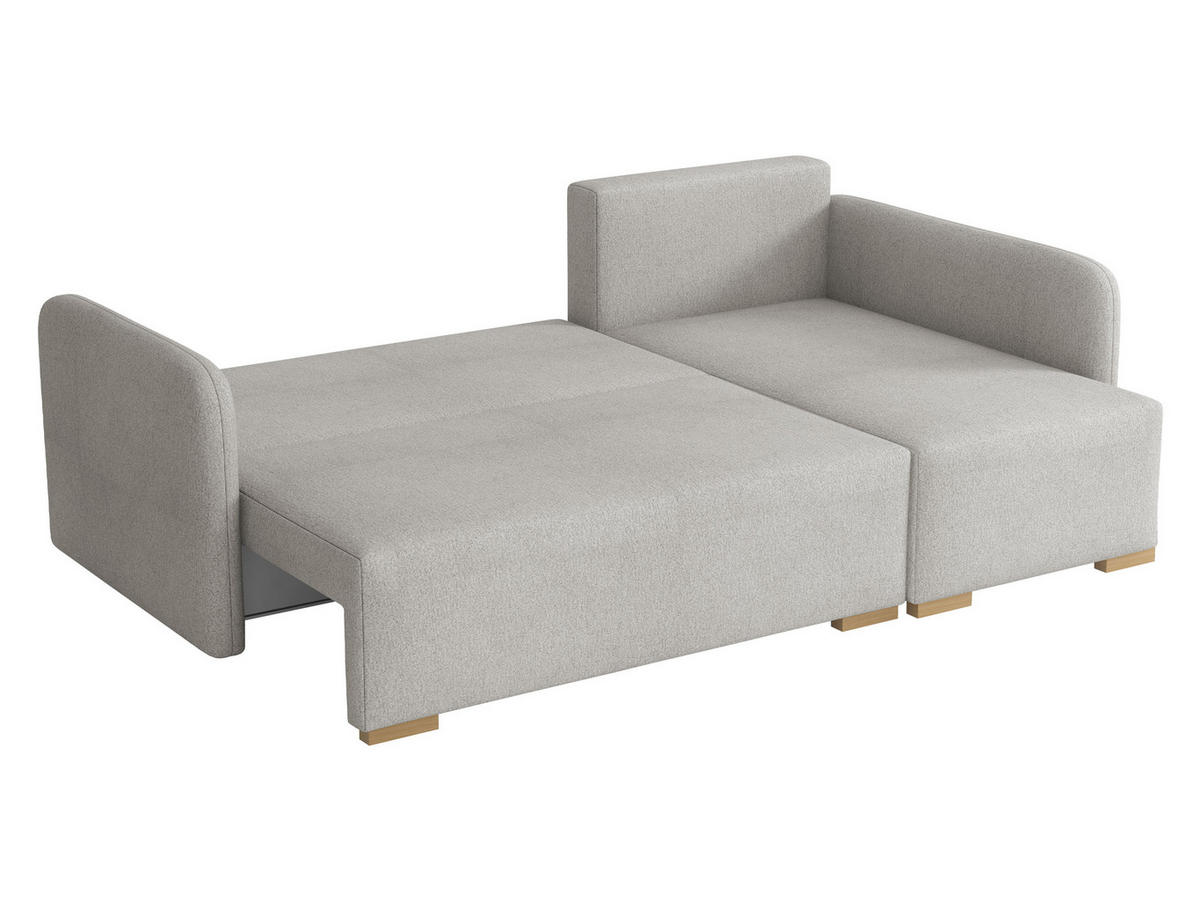 ECKSOFA Como L - Naturfarben/Orange, Holz/Textil (220/140cm) - MIRJAN24