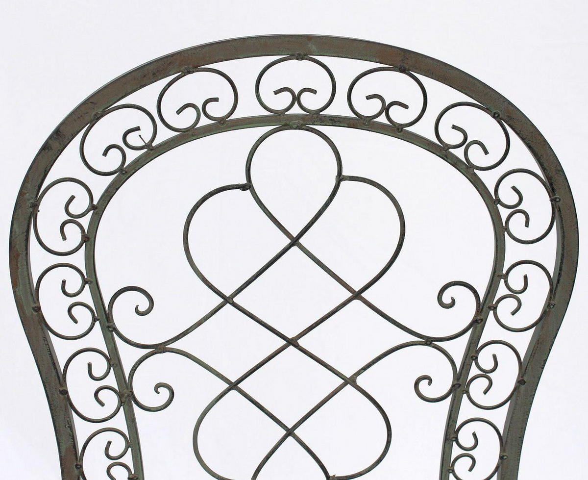 GARTENSTUHL rund Metall Grün antik 38/38/92 cm - Grün, Metall (38/92/38cm) - DanDiBo