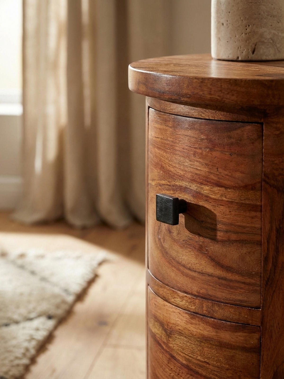 KOMMODE – Massivholz, 3 Schubladen, rustikal - Braun, Holz/Metall (35/65/35cm) - KADIMA DESIGN