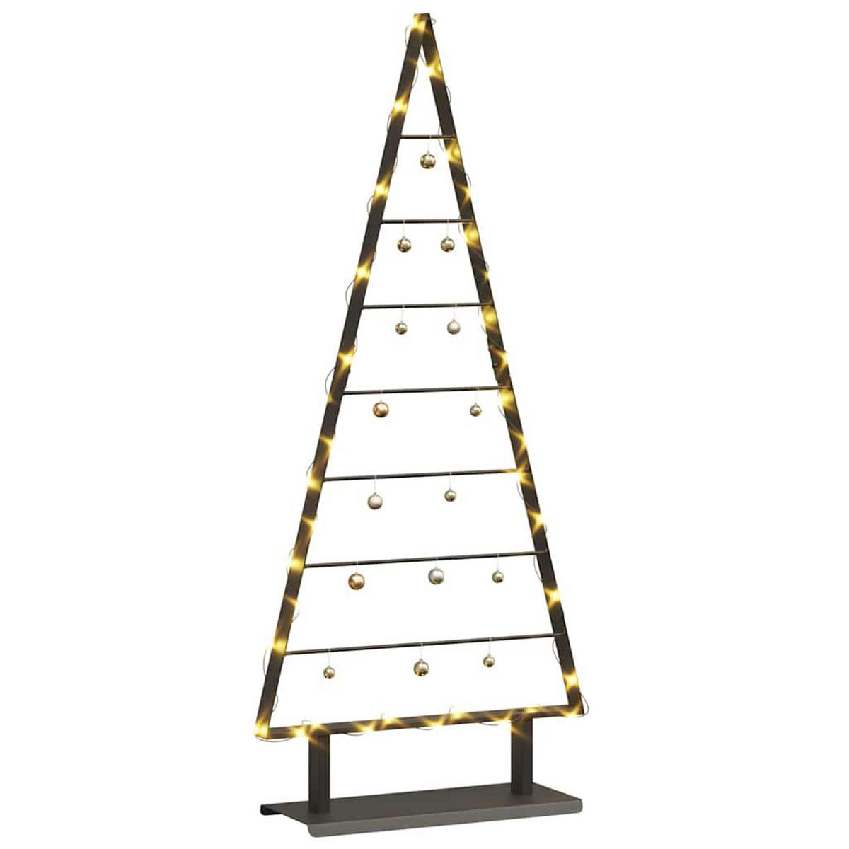 WEIHNACHTSBAUM Metall 54.5/20/125.5 Cm Schwarz Stahl - Schwarz, Metall (125.5cm) - vidaXL