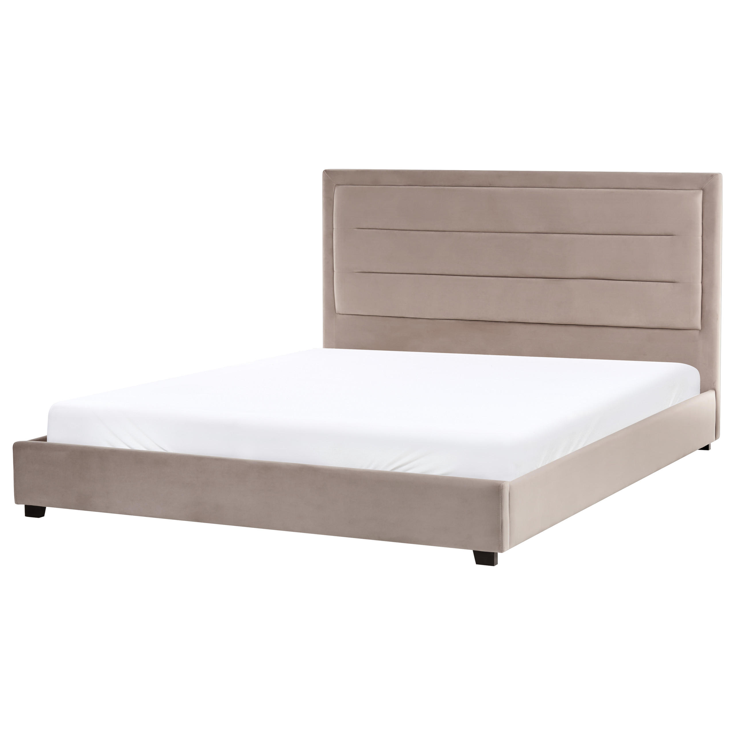 Beliani Wasserbett Taupe, Braun 180x200 cm
