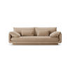 SOFA Torino aus Samt sandfarben 3 Sitzplätze - Sandfarben, Textil (103/83/220cm) - Micadoni
