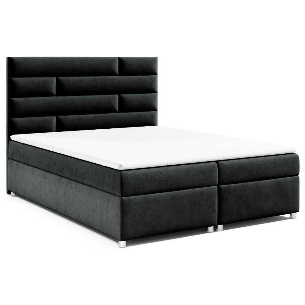 Best For Home Boxspringbett Schwarz 140x200 cm