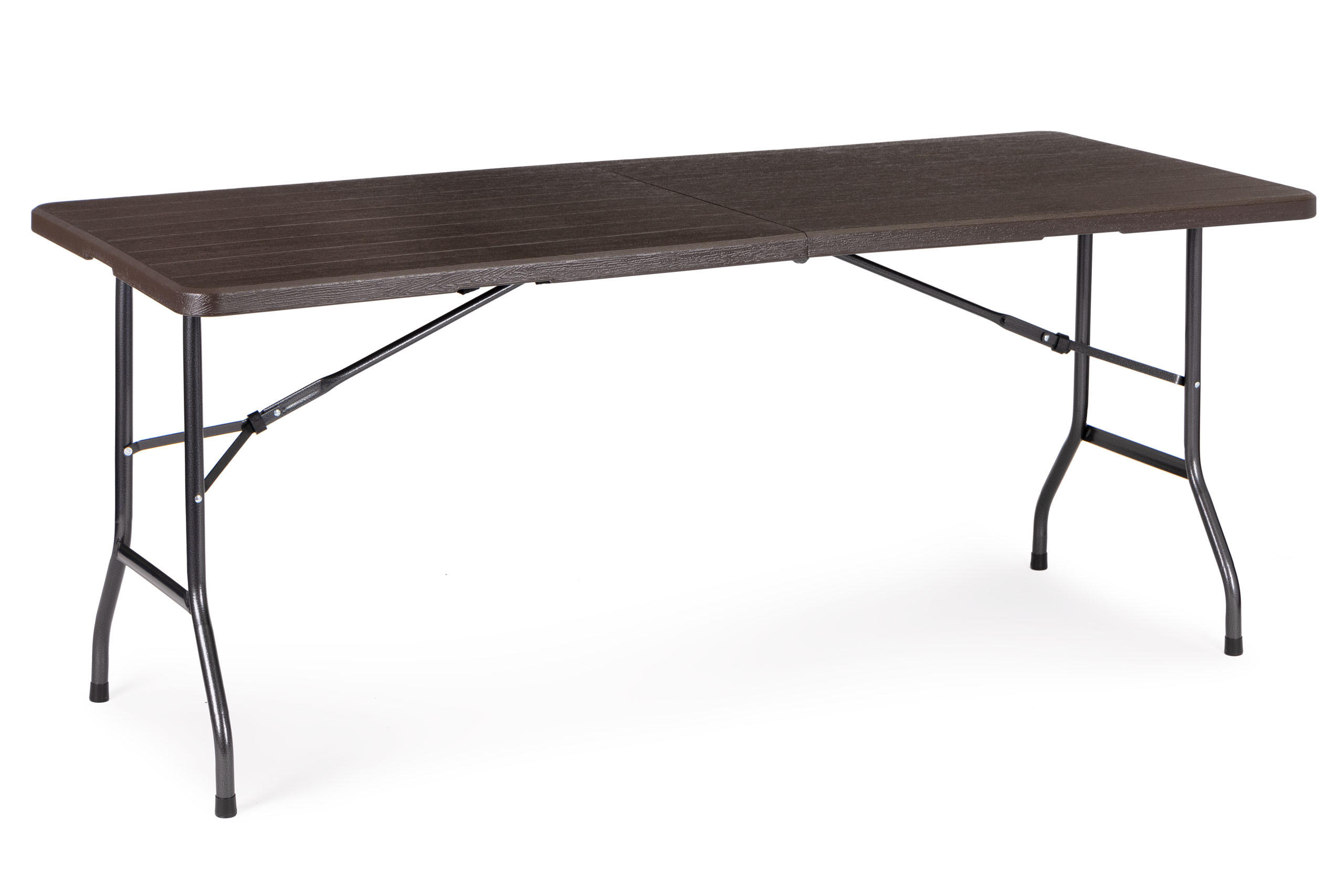 GARTENTISCH klappbar 180 x 75 cm - Braun, Kunststoff (180/75/74cm) - Mat-Haus