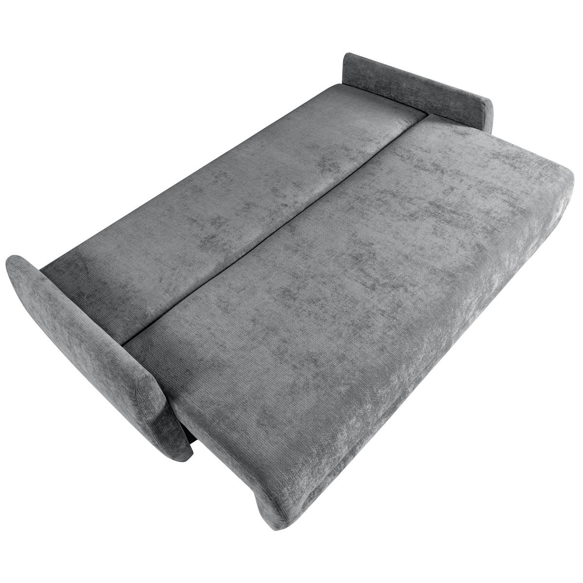 SCHLAFSOFA Piero 3-Sitzer mit Schlaffunktion, Grau - Grau, Textil (222/93/99cm) - Beautysofa