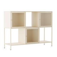 SIDEBOARD, Ekru - Weiß, Metall (35/90/120cm) - Oviala