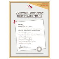 BILDERRAHMEN New Lifestyle Kst.Rahmen Kunstglas 21X29,7 cm, Gold - Goldfarben, Kunststoff (22.2/31/1.4cm) - walther design