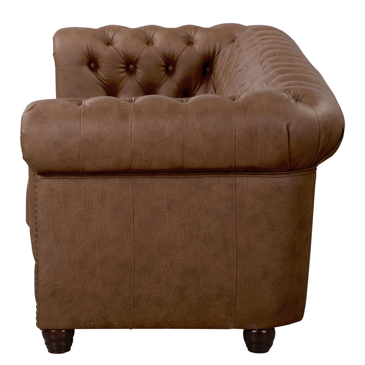 3-SITZER SOFA - Braun, Kunststoff (203/72/86cm) - home24