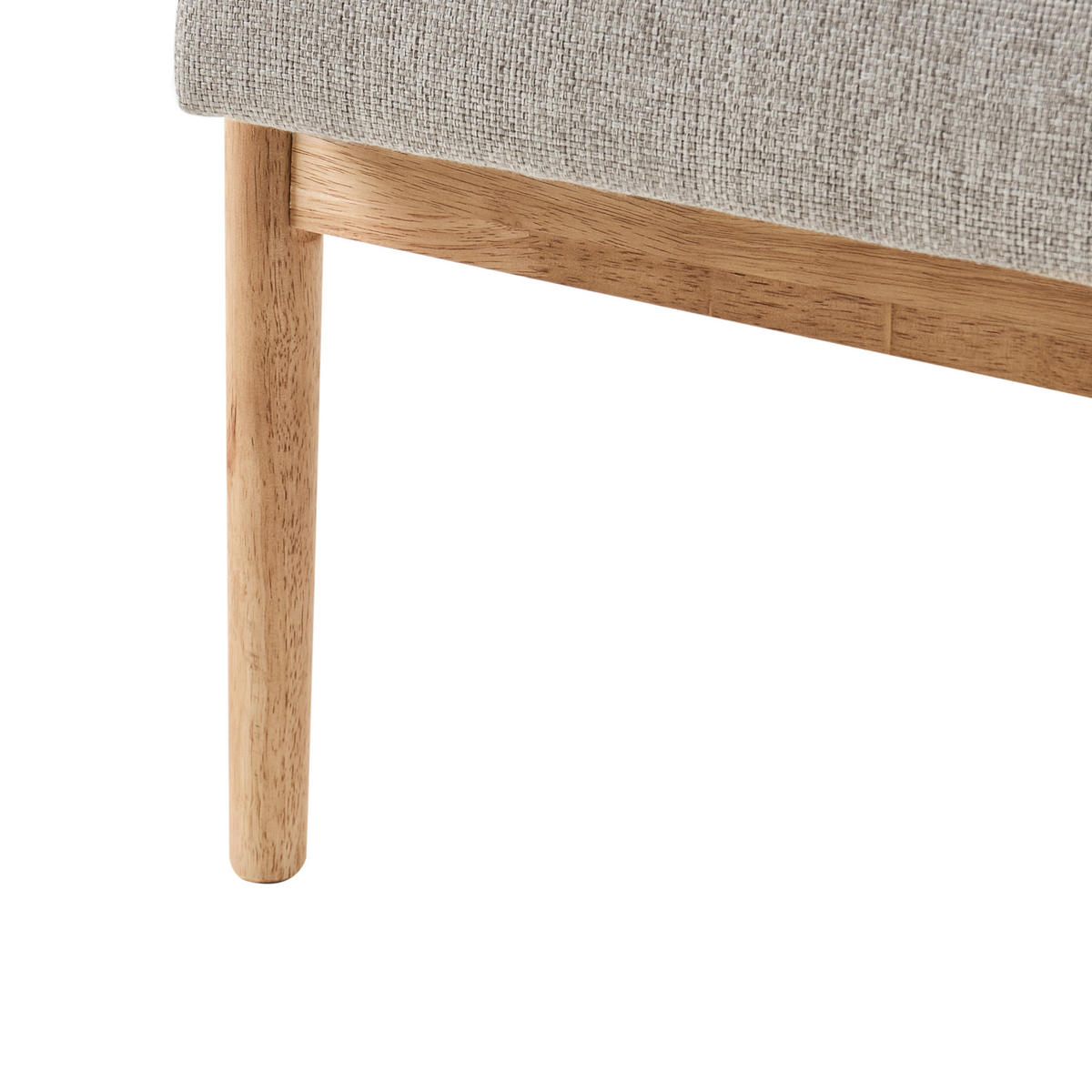 SOFA 3-Sitzer Hellbraun/Grau Esrum - Hellbraun/Grau, Holz/Textil (151/79/72cm) - Beliani