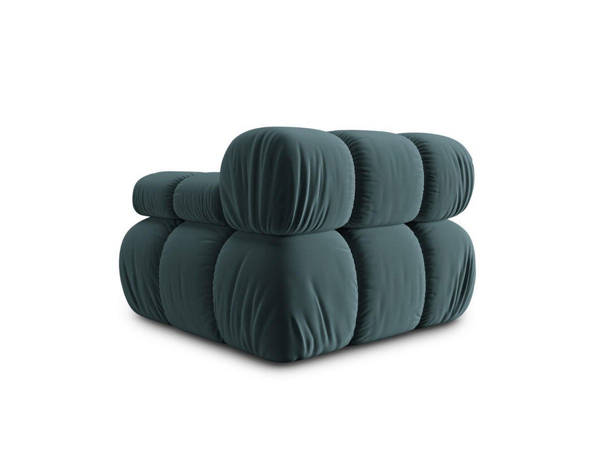 MODUL rechts Bellis aus Samt petrol - Petrol, Textil (94/70/94cm) - Micadoni