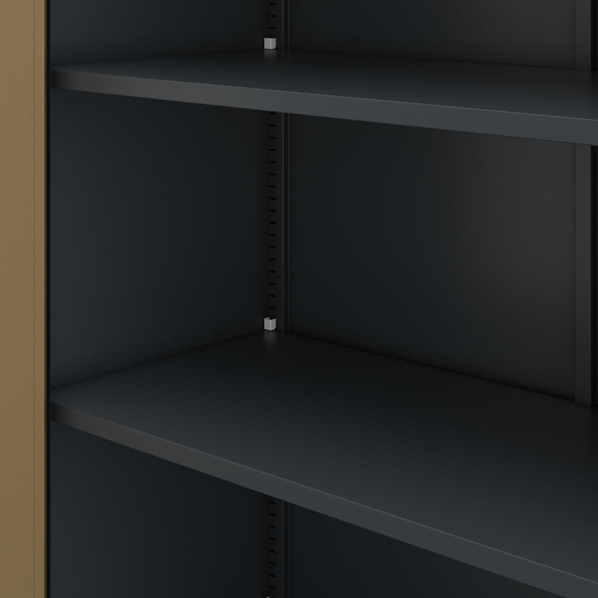 AKTENSCHRANK ALEX - Anthrazit/Braun, Metall (45/185/40cm) - Jan Nowak