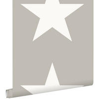 TAPETE Sterne 53 cm x 10.05 m - Grau, Papier (53/0.1cm) - ESTAhome