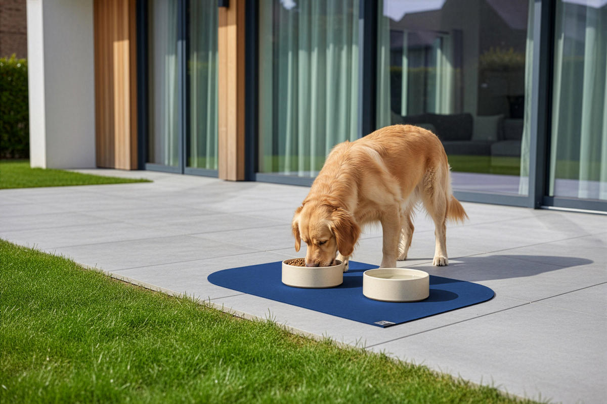 NAPFUNTERLAGE, Öko-Tex, Blattform Blau 40 x 60 cm - Blau, Textil (60/40cm) - SANOZOO