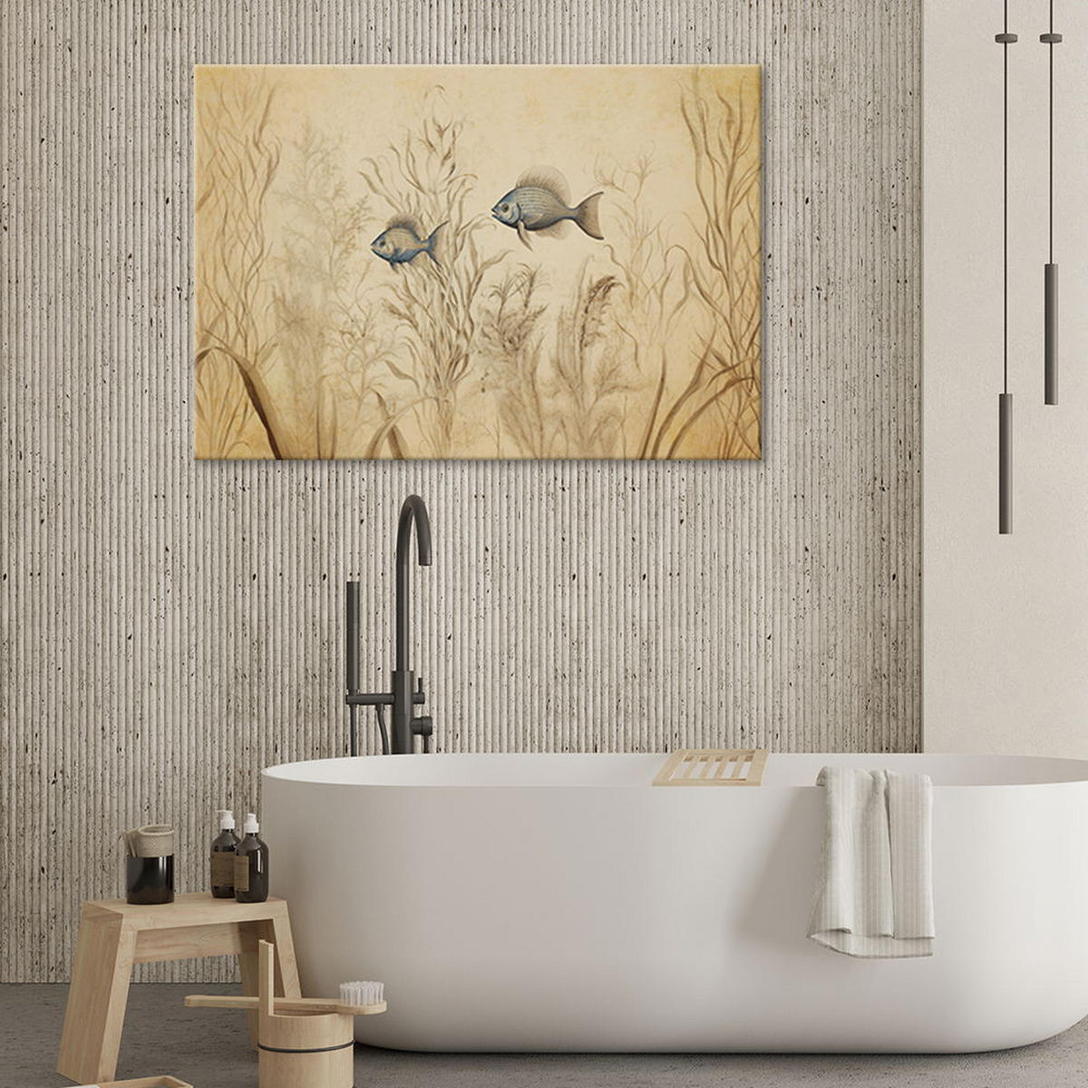 KUNSTDRUCK Beige 100/70 cm - Beige, Textil (100/70cm) - KUNSTLOFT