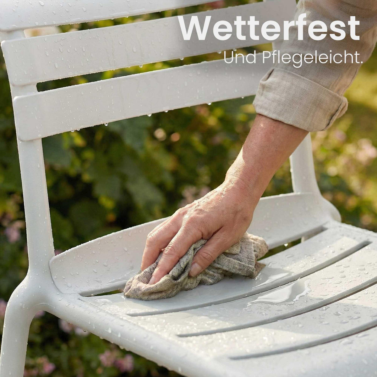 GARTENSTUHL Kunststoff Weiß - Weiß, Kunststoff (49/82/59cm) - CLP