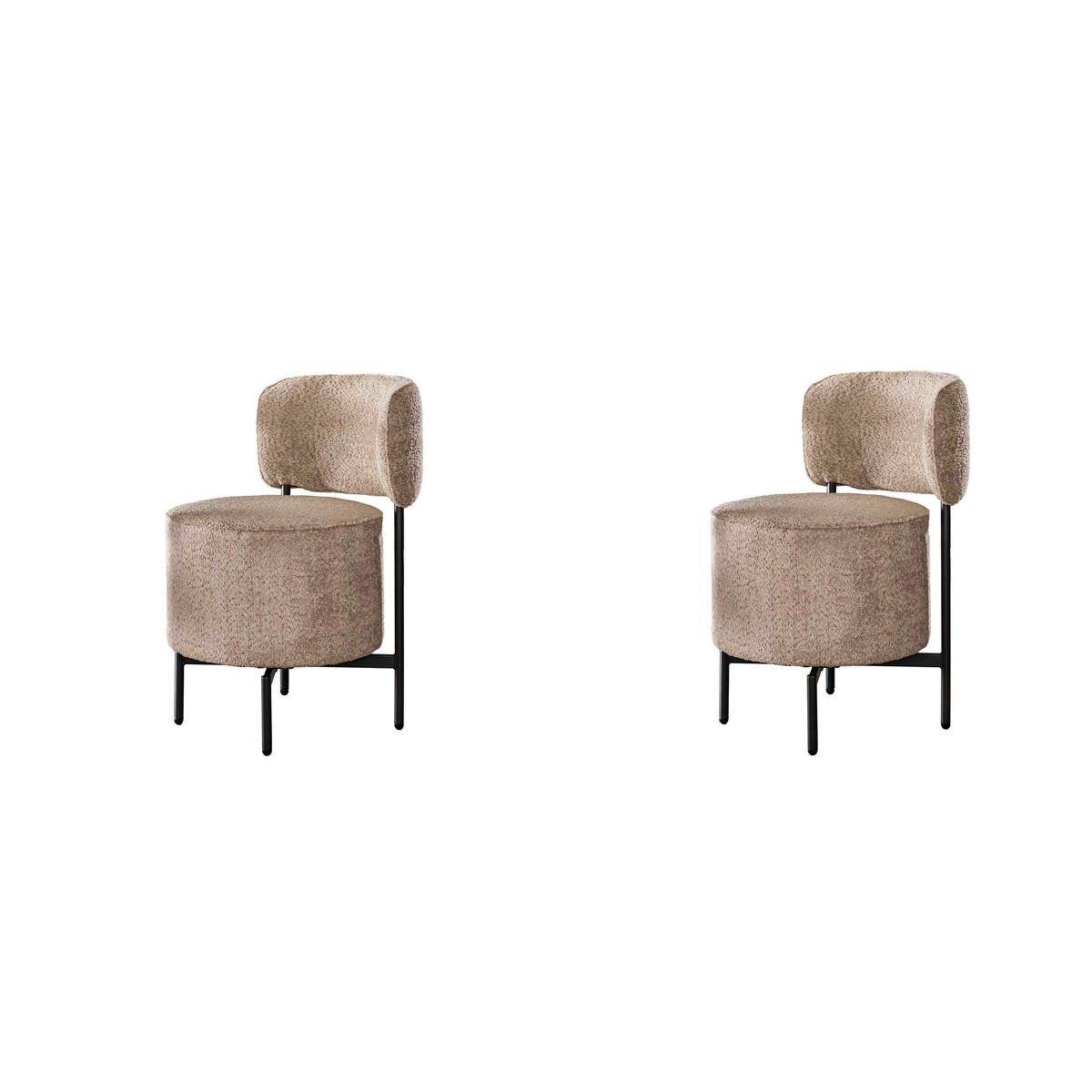 ESSZIMMERSTUHL Cocktail Beige 61/51/82 cm 2er-Set - Beige, Textil (51/82/61cm) - Hoyz Collection