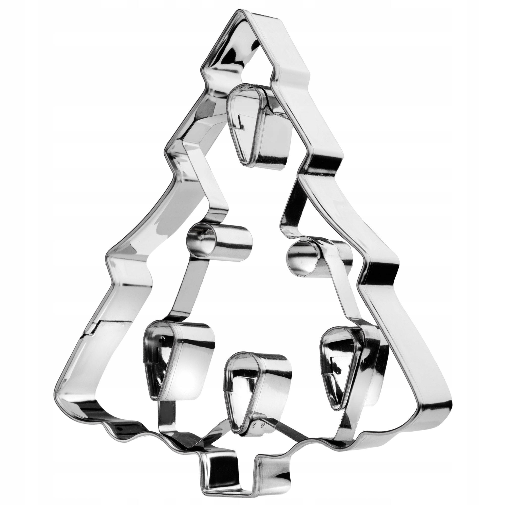 KUCHENAUSSTECHER, 10 x 11 cm, Weihnachtsbaum - Silberfarben, Metall (10/1.7/12cm) - KADAX