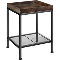 BEISTELLTISCH Rochester,41,5 x 41 x 56 cm,Industrial Holz dunkel, rustikal - Rostfarben, Holz (41.5/41/56cm) - tectake