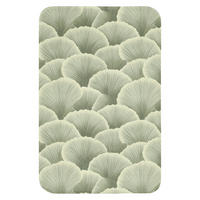 WC PŘEDLOŽKA Vějíř - list - zelený 40x60 cm - pastelově zelená, textil/plast (40/1cm) - OnlyWow