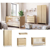 BABYZIMMER Maya Set A - 4-teilig - Eiche geölt - Eichefarben, Holz/Holzwerkstoff (95/204/60cm) - QMM TraumMöbel