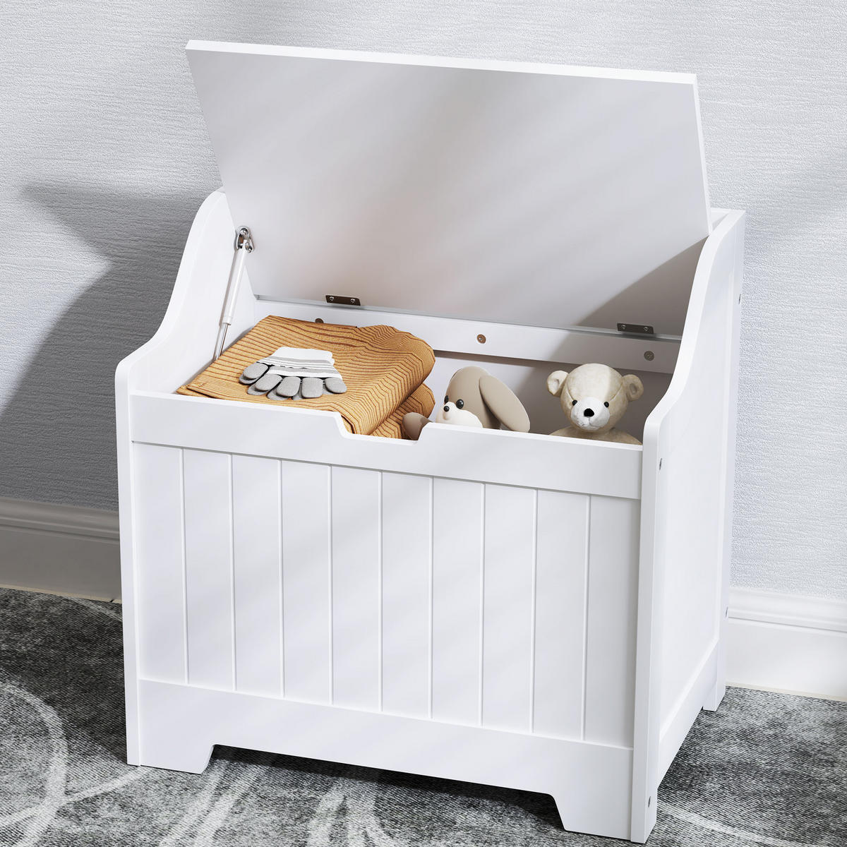 MEHRZWECKSCHRANK Weiß 38.0/56.5/56.0 cm - Weiß, Holzwerkstoff (56.5/56/38cm)