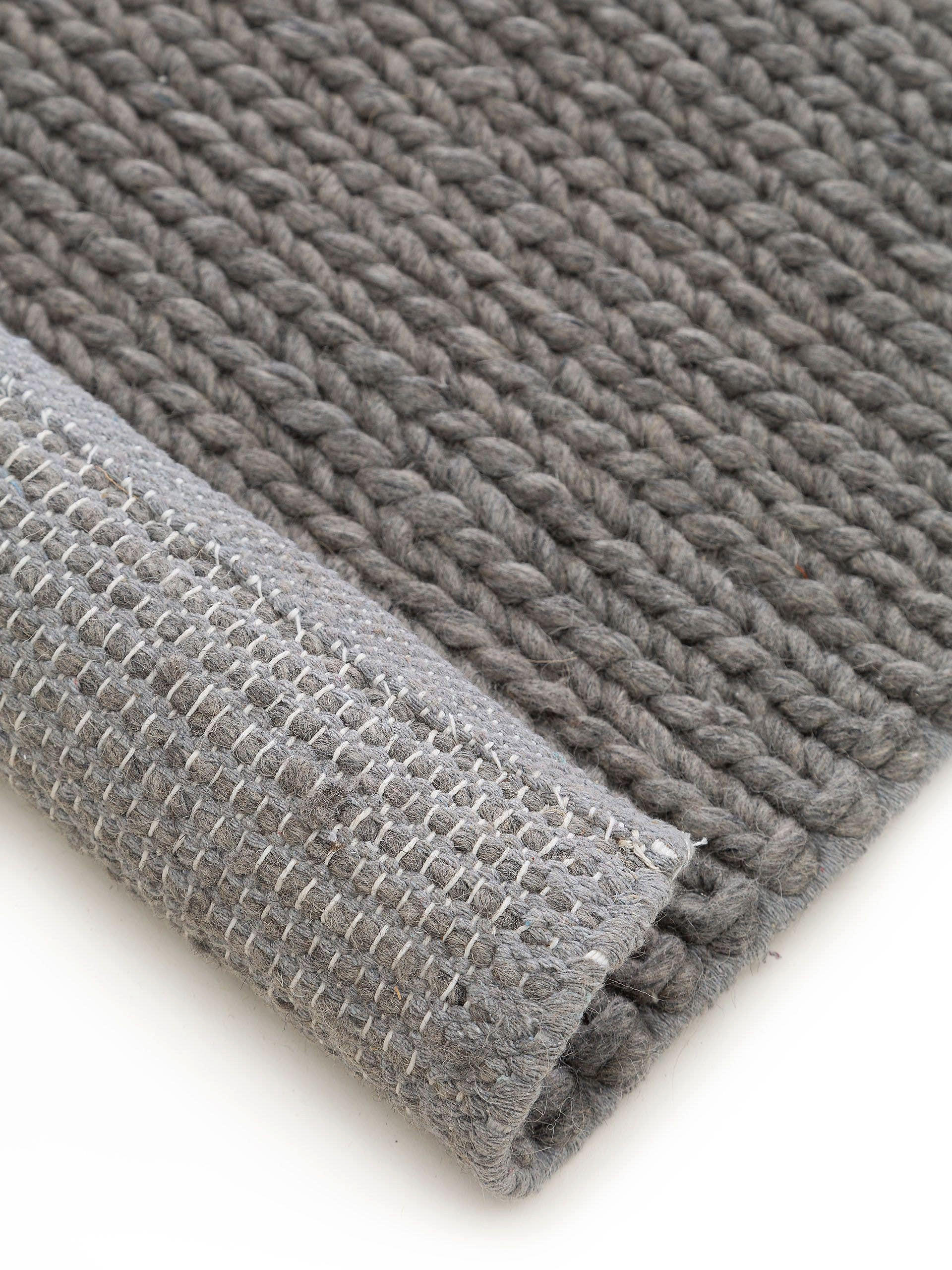 WOLLTEPPICH Uno Hellgrau 250x350 cm - Hellgrau, Textil (250/350cm) - benuta Pure