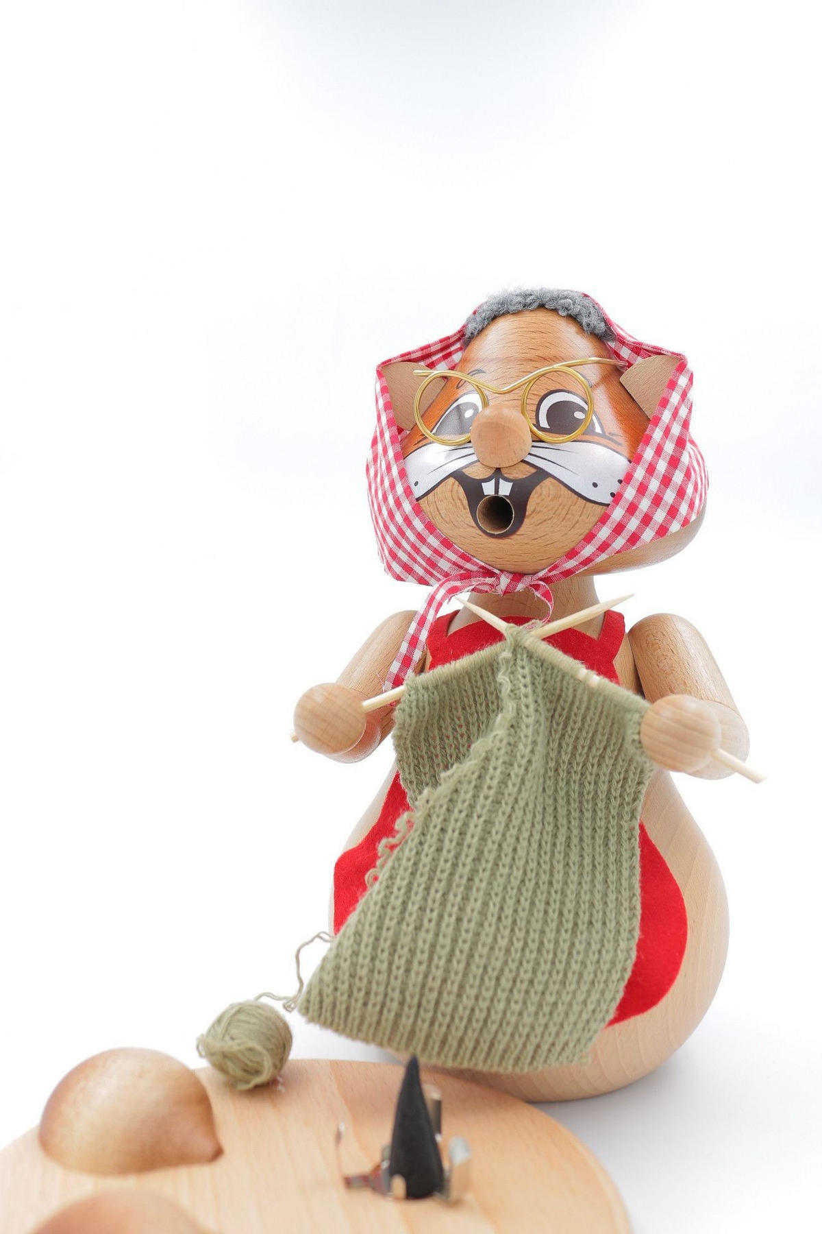 RAUCHFIGUR Hamster Oma 24 cm - Multicolor, Holz (15/1/0.1cm)