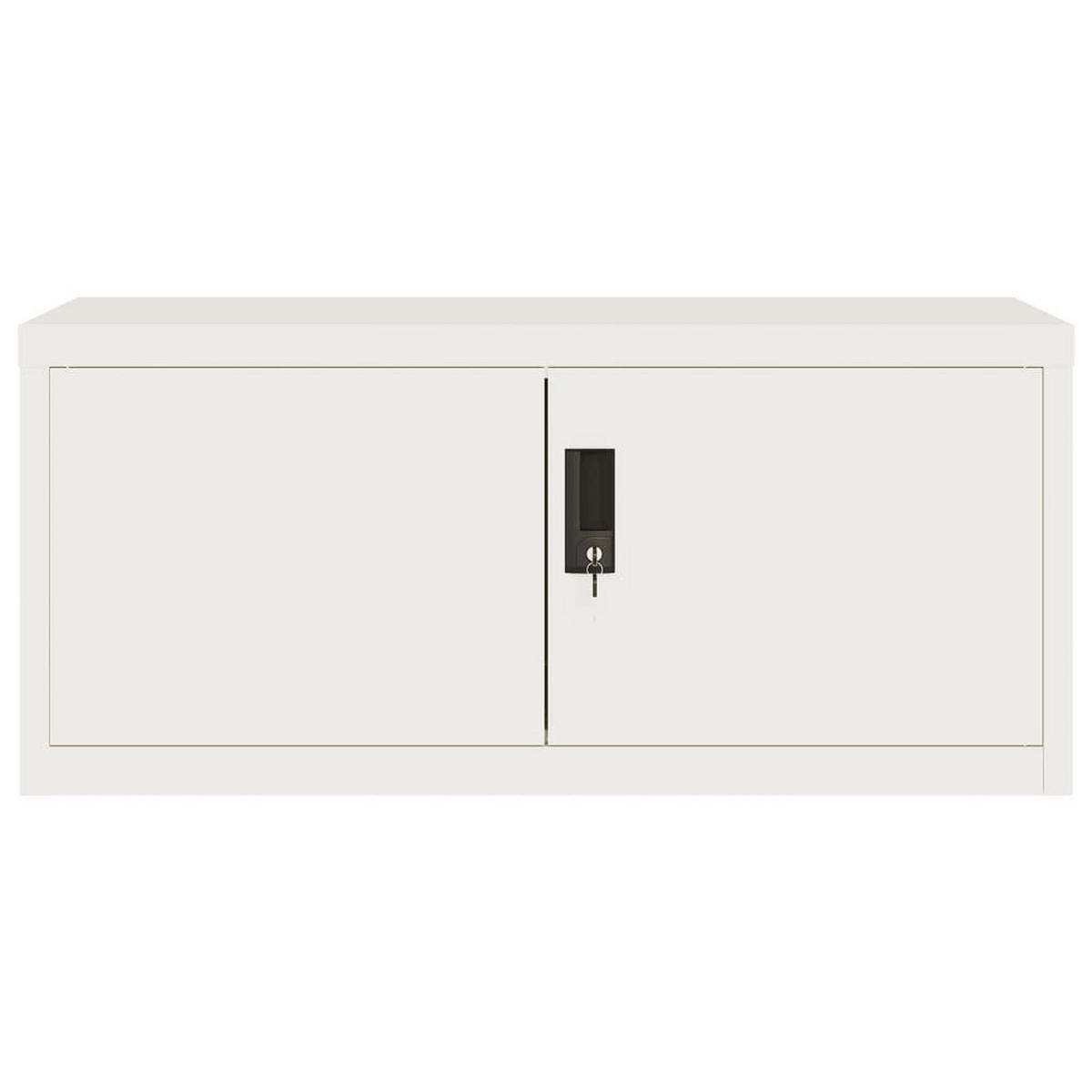 AKTENSCHRANK Weiß 90/40/240 Cm Stahl - Weiß, Metall (90/240/40cm) - vidaXL
