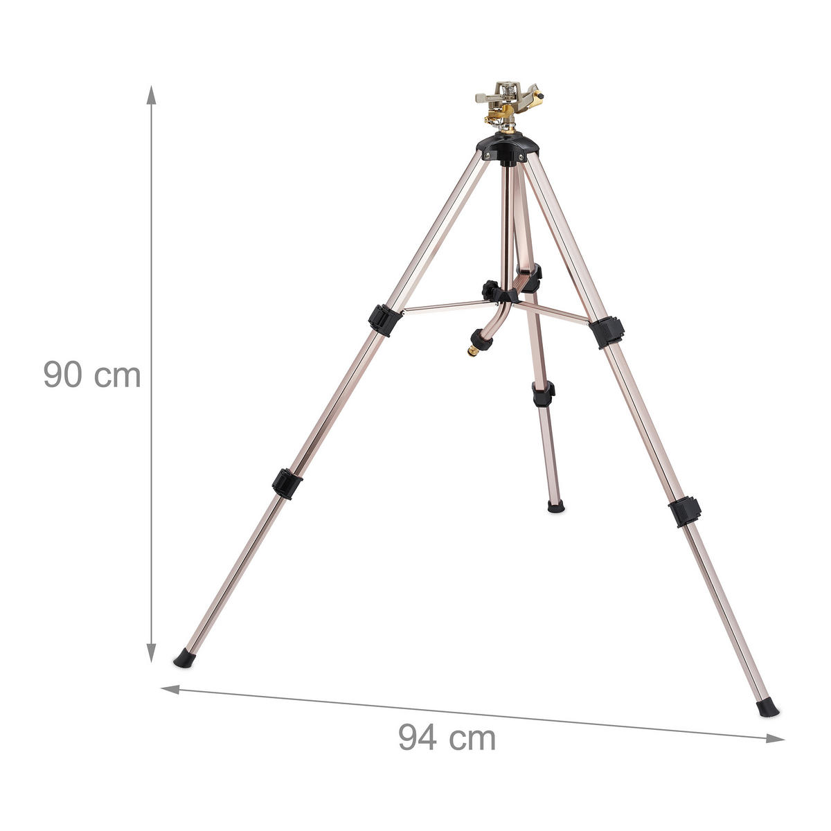 SPRINKLER - Silberfarben, Metall (94/90/82cm) - Relaxdays