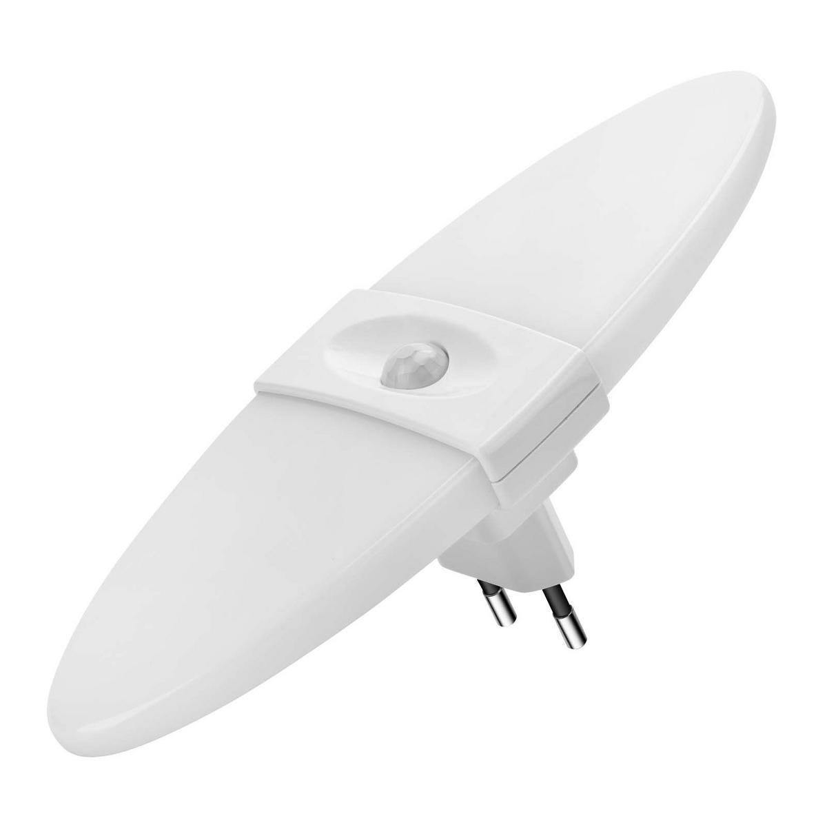 LED-NACHTLICHT 2er Set mit Bewegungsmelder und Helligkeitssensor Warmweiß - Weiß, Kunststoff (6.7/18.4/6.3cm) - Northpoint